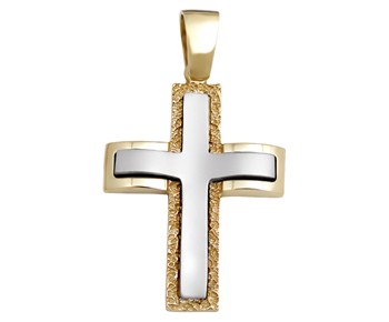 Gold cross in K14
										