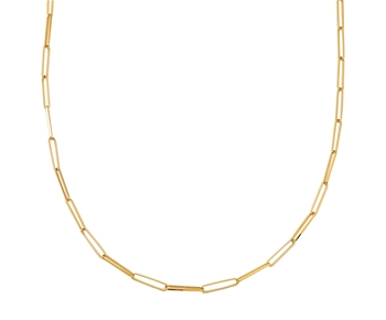 (en) Χρυσο K14 κολιε αλυσιδα paper clip