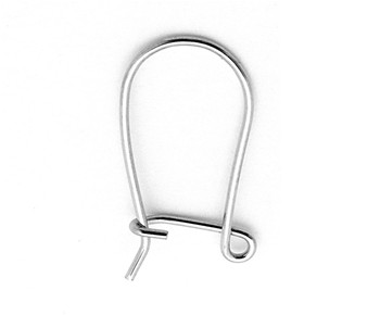 Gold finding in K14 earring hook white