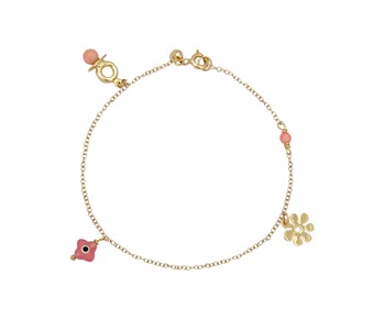 Gold  fancy bracelet in K14  
					