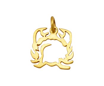 Gold horoscope pendant cancer in K14
										