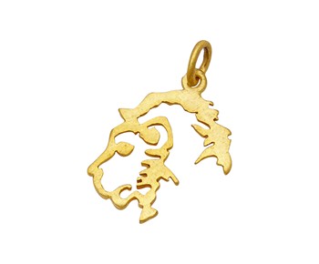 Gold horoscope pendant leo in K14
										