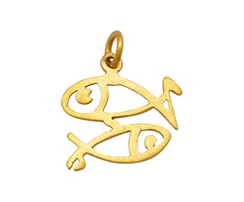 Gold horoscope pendant pisces  in K14
										