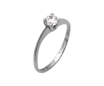 Gold solitaire ring in K14
					