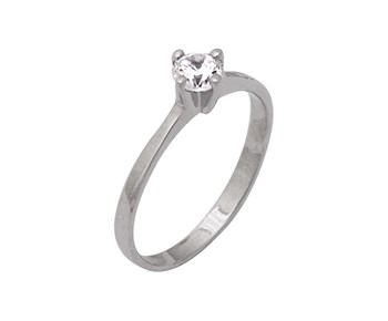 Gold solitaire ring in K14
					