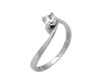 Gold solitaire ring in K14
										