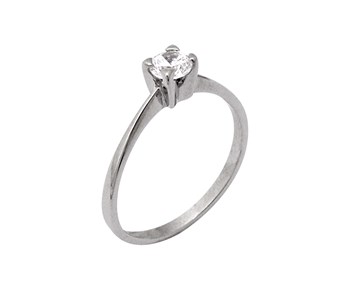 Gold solitaire ring in K14
					