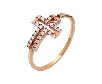 New style gold glamorous ring in K14
										