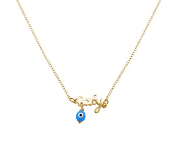 Gold fancy necklace in K14
					