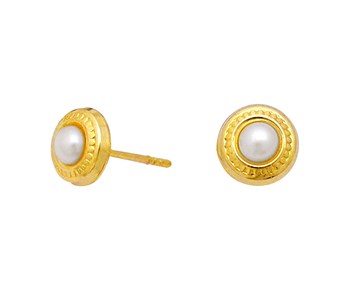 Gold earrings in Κ9 with stone
					