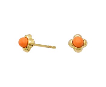 Gold earrings in Κ9 with stone
					