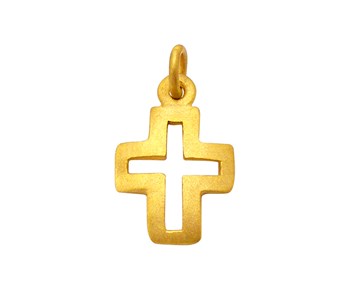 Gold cross in K14
					