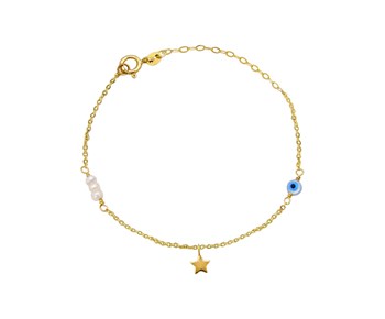 Gold baby bracelet in K9 
					