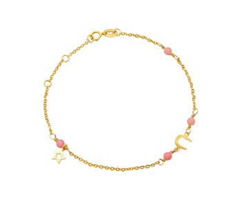 Gold baby bracelet in K9 
					