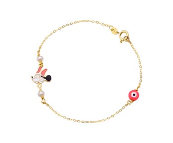 Gold baby bracelet in K14  
										