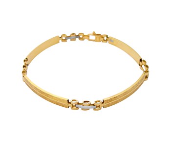 Gold mens bracelet in K14
										