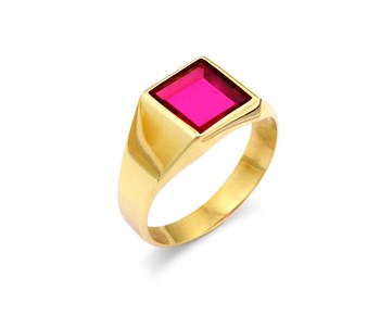 Gold mens ring in K14
										