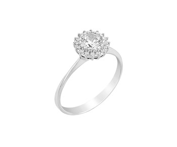 Gold solitaire ring in K14
					