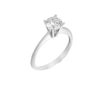 Gold solitaire ring in K14
					