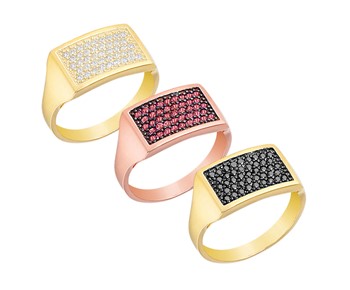 New style gold glamorous ring in K14
										